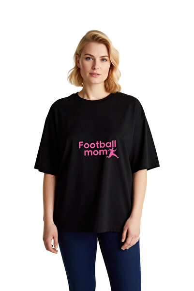 PayBuy Women's Oversize Football Love Printed T-Shirt Relaxed Fit Short Sleev...