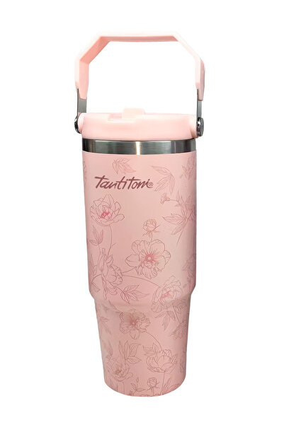 Tantitoni -GING V200DESAP-AÇIK PEMBE DESENLİ PASLANMAZ ÇELİK TUTMALI PİPETLİ ...
