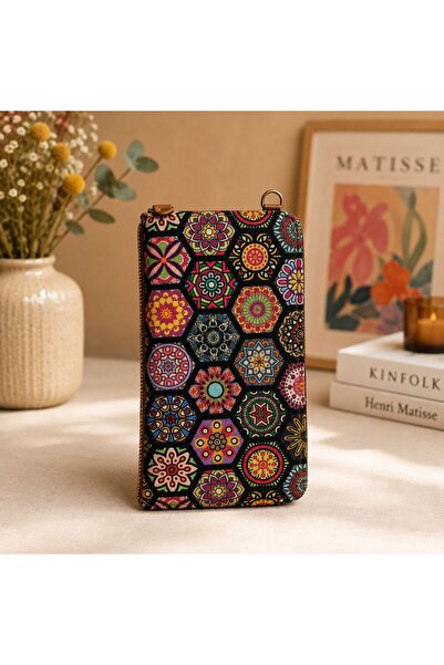 BIJUTERI Cnt-6008 Taba Mandala Patterned Tapestry Phone Bag |   Eos Collective