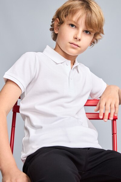 DeFacto Regular Fit Basic Pike Short Sleeve Polo T-Shirt for Boys K1689A626Au