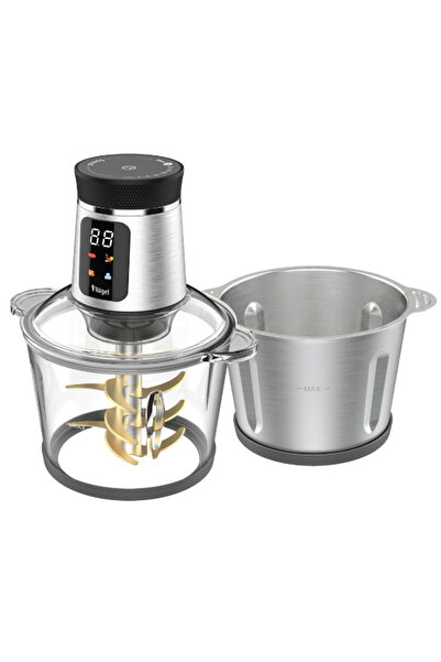 Flugel Multifunctional Food Chopper 1000W with 3L Glass & Stainless Steel Bow...