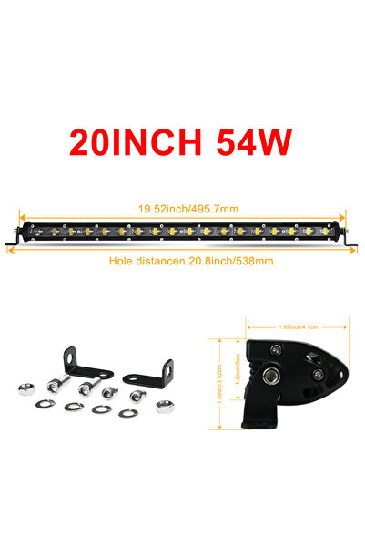 Choice 1 قطعة 20 بوصة بيضاء 8D 8" 12 فولت 24 فولت شريط إضاءة LED رفيع للغاية ...