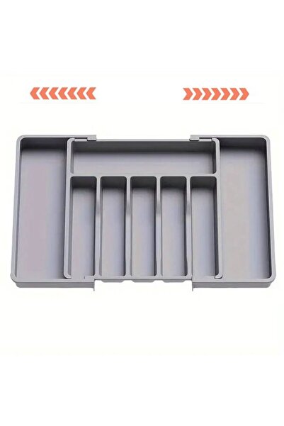 STARSTAR Adjustable cutlery tray with 6 to 8 compartments, green