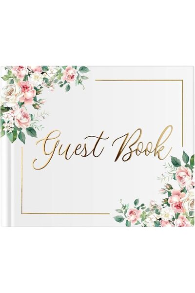 GENERAL Wedding Guest Book for Guests to Sign, Elegant Wedding Guestbook Idea...