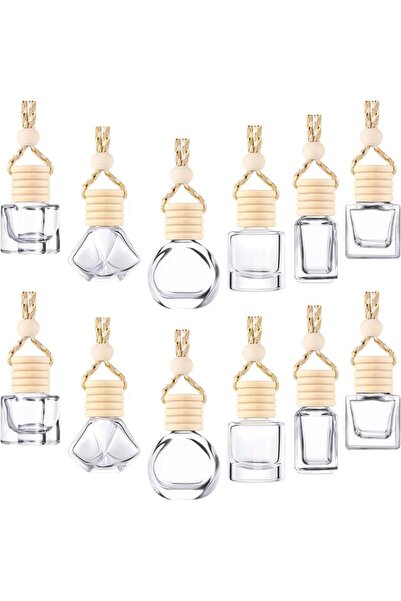 KASTWAVE 12 Pcs Refillable Car Air Freshener Diffuser - Assorted Styles Hangi...