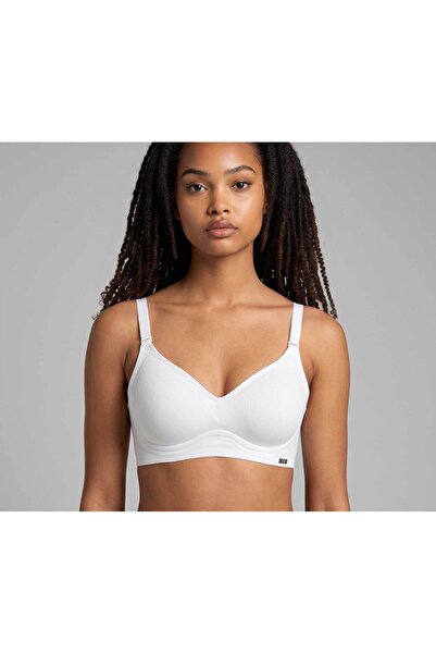 Generic Brand Women's Ribbed Seamless Laser Cut Underwireless Bralette Bra Fi...
