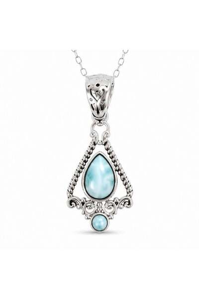 craftmystic Колие от сребро 925 с ларимар - спокойствие и женска енергия