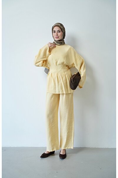 QUWİQ Women's Waist-Sitting and Back-Tie Hijab Set