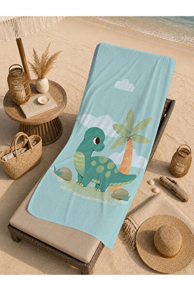 Evmila Fairytale Mermaid Coral Ocean Floral Patterned 70X150 Beach Towel - Co...