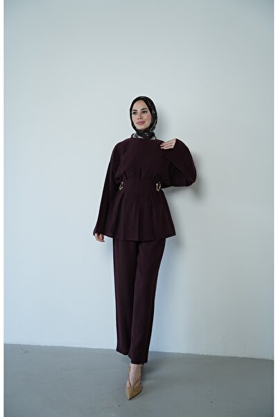 QUWİQ Women's Waist-Sitting and Back-Tie Hijab Set