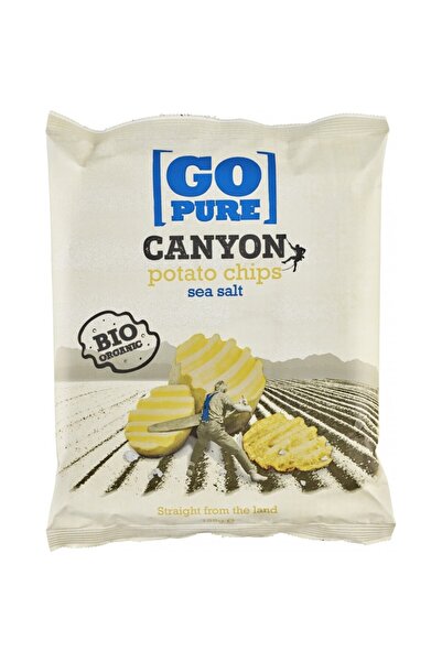 goPure Chipsuri de cartofi Canyon cu sare de mare, bio, fără gluten, 125g