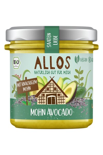 Allos Cremă întregătoare din semințe cu mac și avocado, fără gluten, organică...