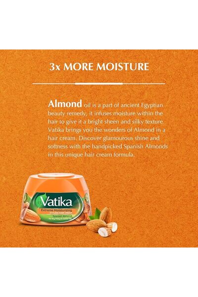 Vatika Ayurveda Vatika Naturals Extreme Moisturizing Styling Hair Cream 140ml | 3x More Moisture | Enriched with Spa