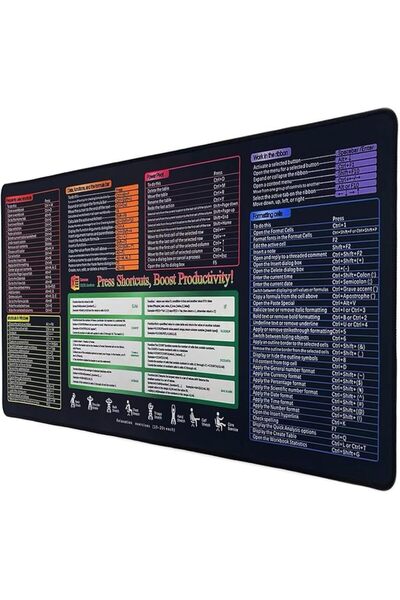 GENERAL XXL Professional Large Mouse Pad & Computer Game Mouse Mat (90x40 Black)
