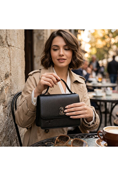 valentina victoria حقيبة نسائية كلاسيكية صغيرة من الجلد الأصلي من VALVİC.