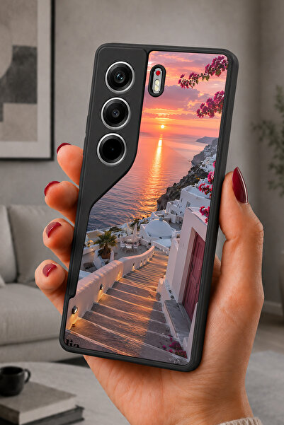 TECNO Camon 40 Uyumlu Italia Desenli Kamera Korumalı Darbelere Dayanıklı Kılıf