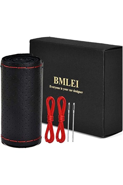 bmlei Top Genuine Leather Steering Wheel Cover with Anti-Slip Design, Soft Pa...