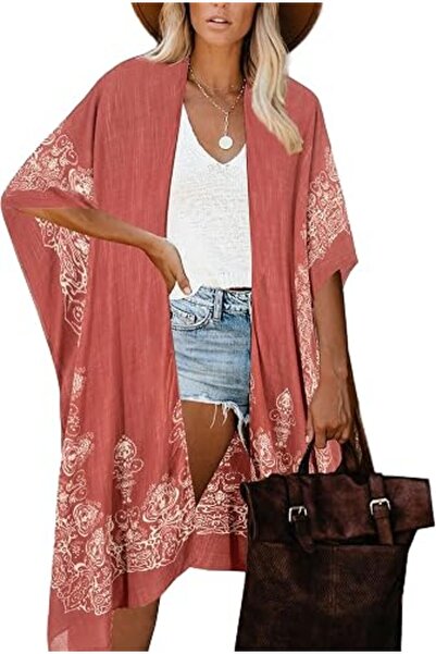 Moss Rose Women's Beach Cover up Swimsuit Kimono Cardigan with Bohemian Flora...