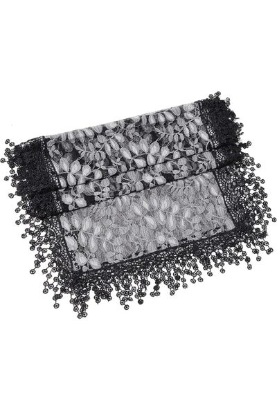 Cindy Wume Cindy and Wendy Lightweight Soft Leaf Lace Fringes Scarf shawl for...