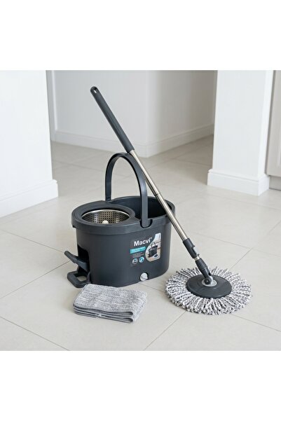 DeaL Mop rotativ cu găleată și lavete din microfibră — Eficient 360 °   Curăț...