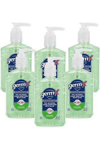 germ-x Advanced Hand Sanitizer with Aloe and Vitamin E, Non-Drying Moisturizi...