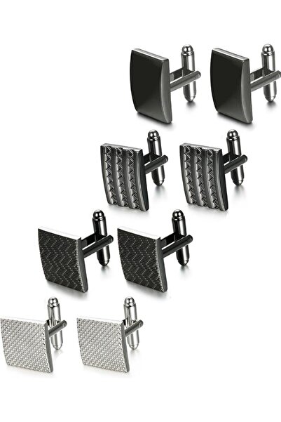 FIBO STEEL 4-8 Pairs Wedding Business Classic Cufflinks for Men Unique Cuffli...