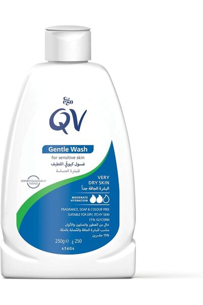 QVT QV Gentle Wash 250ml, Rich With Glycerin for Sensitive skin, for Body and...