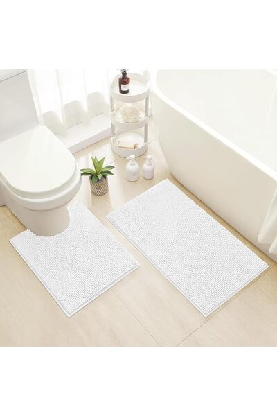 GENERAL HOMEIDEAS 2 Pieces Bathroom Rugs Set Navy Blue, Ultra Soft Non Slip B...