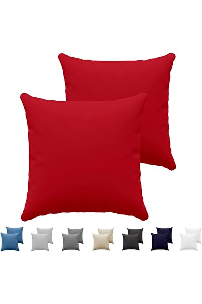 Dreamzie Pillow Cases 65 x 65 cm (Set of 2) - 100% Cotton Jersey 150 GSM - Wh...