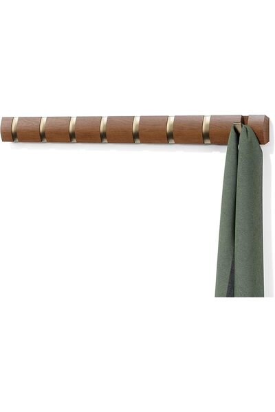 UmbraWear Umbra Flip Wall-Mounted Coat Rack with 5 Hooks – Modern, Space-Savi...