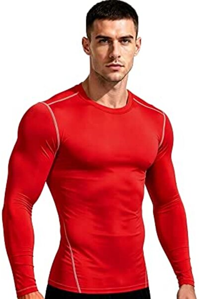 GENERAL Men's Compression Shirts Long Sleeve Athletic Workout Tops Gym Unders...