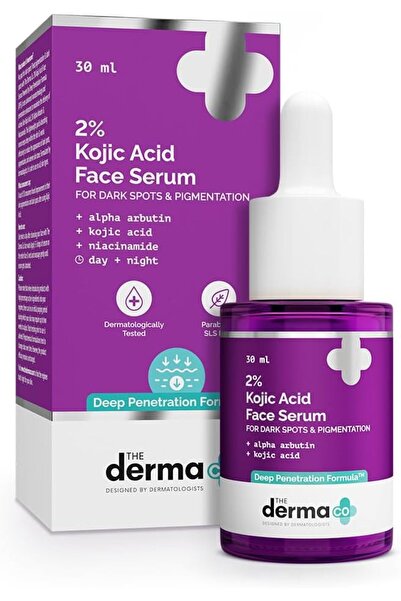The Derma Co سيروم للوجه بحمض الكوجيك 2٪ مع ألفا أربوتين 1٪ ونياسيناميد، تركي...