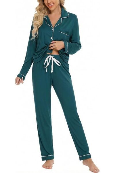 GENERAL Leikar womens Button Up Pajamas for Women Button Up Pajamas for Women