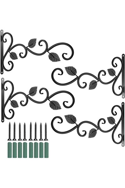EACAM 4PCS Hanging Plant Brackets, Wall-mounted Iron Hooks Hanging Plant Hook...