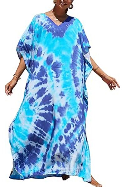 GENERAL Women's Summer Long Beach Dress Kimono Maxi Kaftan Cover ups