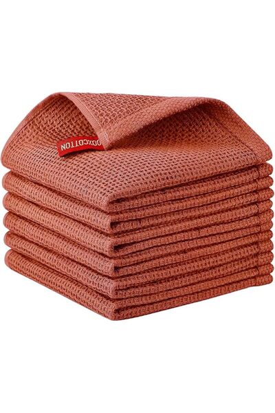 Nialnant 6 Pack Kitchen Towels and Dishcloths Sets,100% Cotton Soft Absorbent...