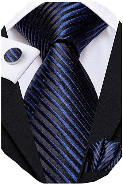Dubulle Mens Paisely Silk Tie for Men Necktie and Pocket Square Set