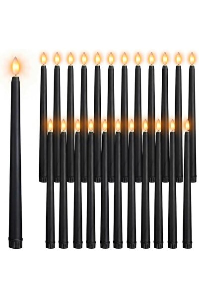Macarrie 24 Packs Flameless Taper Candles Battery Operated Fake 11 Inch Long ...