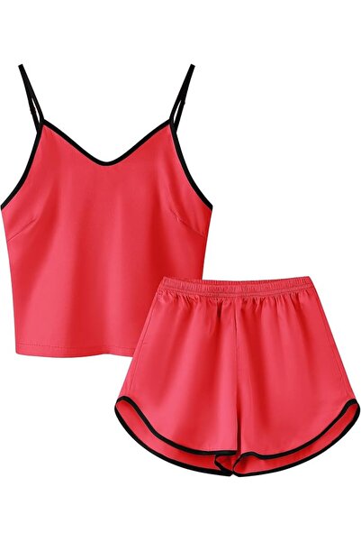 GENERAL Schbbbta Girls Boys Satin Pajamas Set, 2Piece Silk Nightwear Button-D...