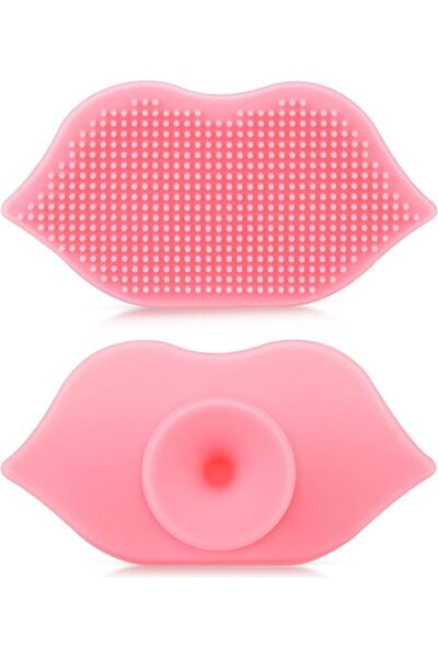 Giesiery 2 Pieces Lip Scrub Brush, Silicone Lip Scrubber and Exfoliating Brus...