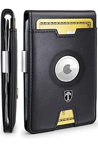 TRAVANDO AirTag* Wallet Mens Wallet with Money Clip Air Tag Wallet Card Holde...