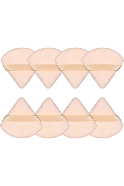 XINGBO Triangular Powder Puff Makeup Sponges 8Pcs-Beige&Black