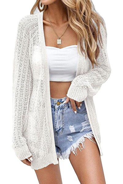 GENERAL XuBa Women's Summer, Light Thin Crochet Long Sleeve Beach Cardigan Co...