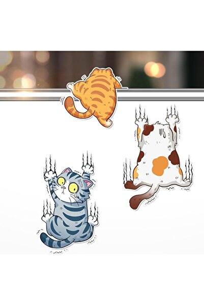 GENERAL Climbing Cat Funny Decals for Cars Cover Scratches Car Sticker and De...