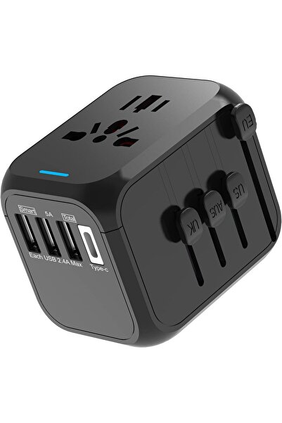 Arabest European Travel Plug Adapter All in One International Plug Adapter Hi...