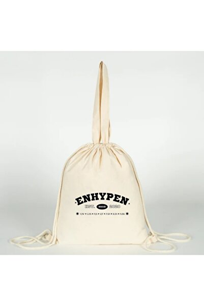 Generic Brand Enhypen K-Pop Printed Versatile Drawstring Cloth Bag for Hand, ...