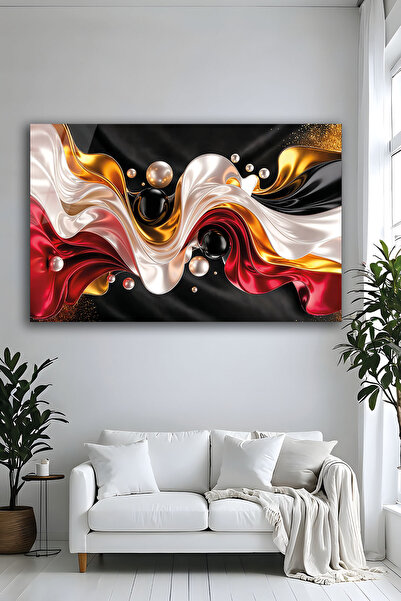 Parıltı Yayınları Pictură decorativă modernă pe sticlă cu efect 3D, textură d...