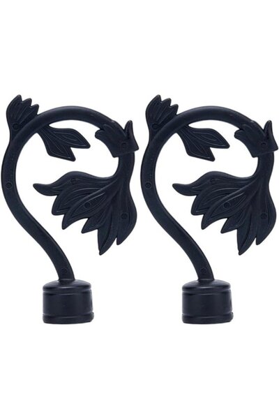 Morvena Picks Set capac decorativ tijă de perdea (2 bucăți), material plastic...