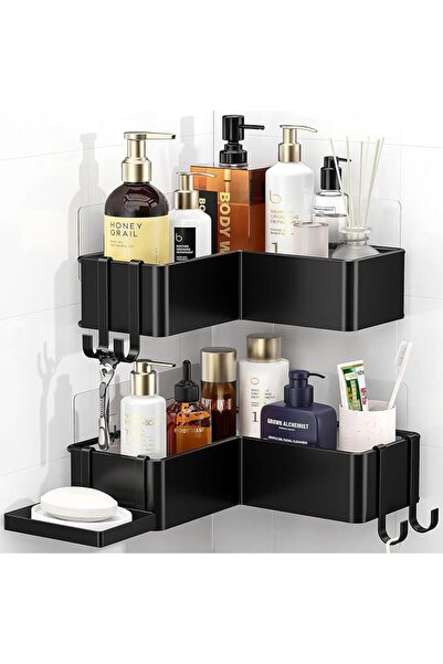NALACAL Corner Shower Caddy, 2 pack Bathroom Shower Organizer with a Soap Hol...
