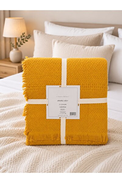 Romans 100% Cotton Tasseled Pique Bedspread -220X240 cm Joly